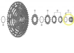 SHIMANO Verschlussring Mit Distanzscheibe Für XTR - CS-M9100